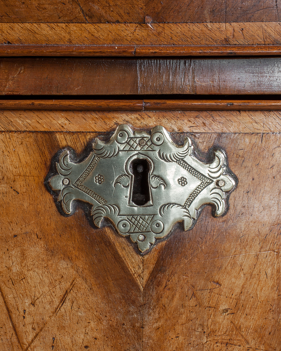 Early Walnut Chest on Stand