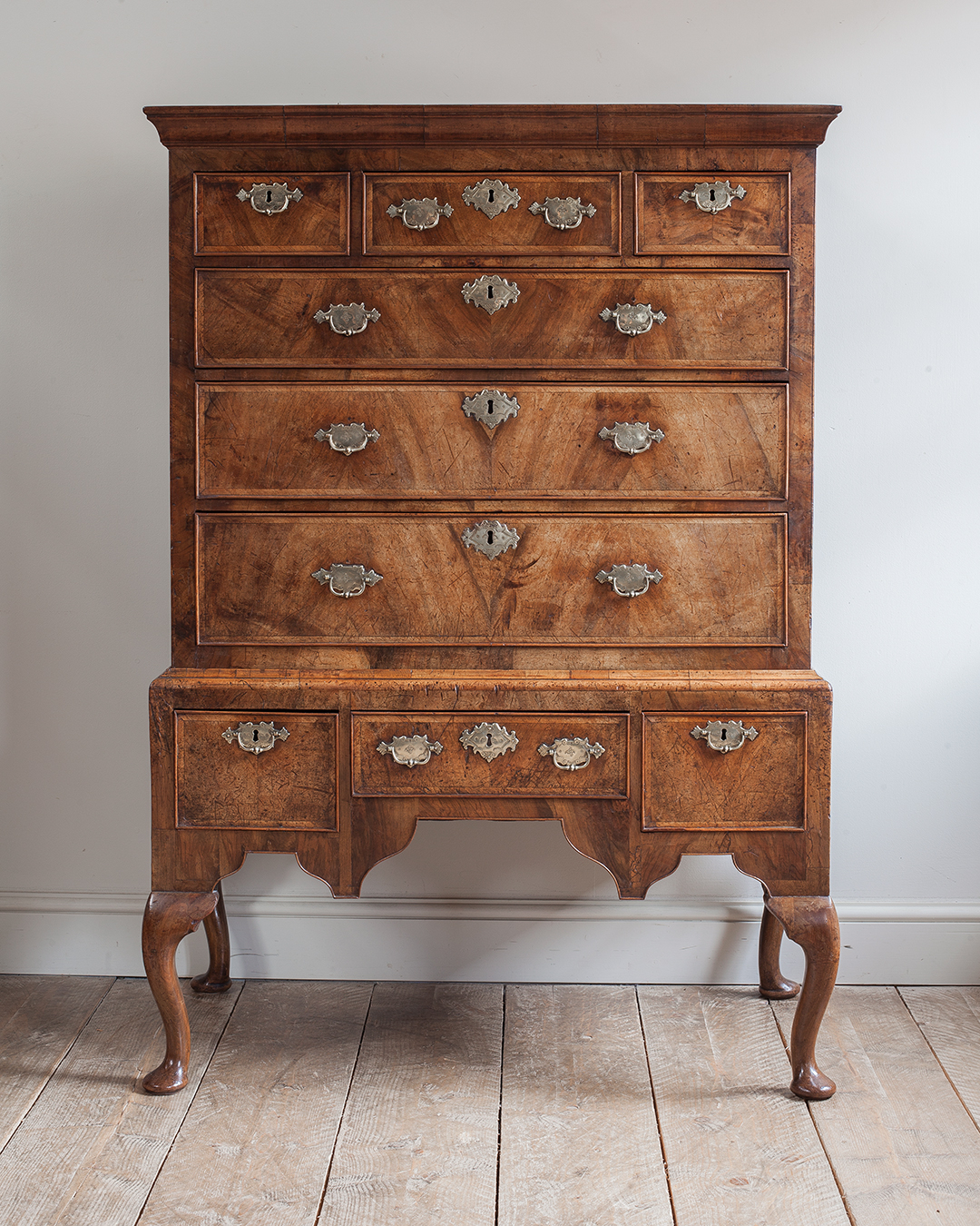 Early Walnut Chest on Stand
