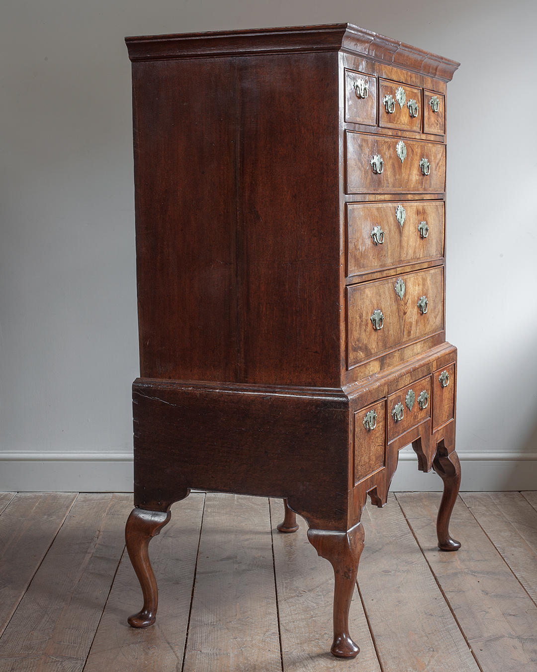 Early Walnut Chest on Stand