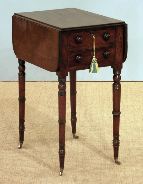 Antique mahogany work table