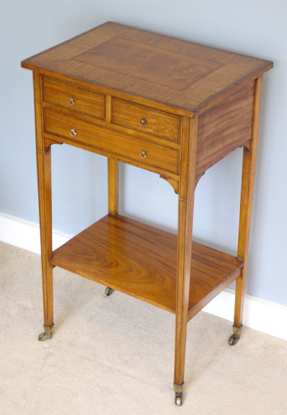 Antique satinwood work table
