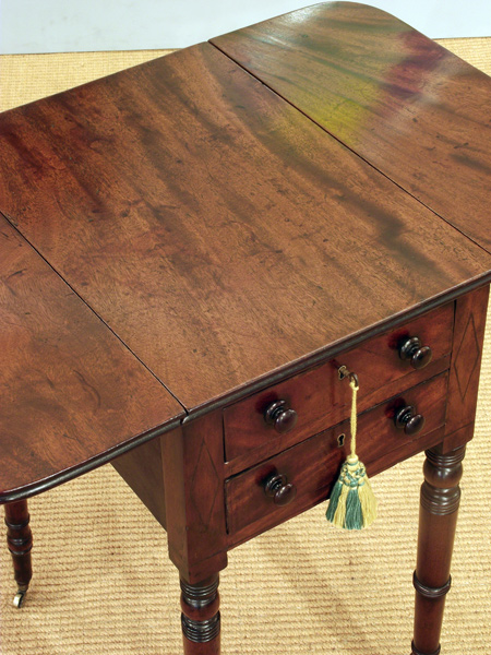 Antique mahogany work table