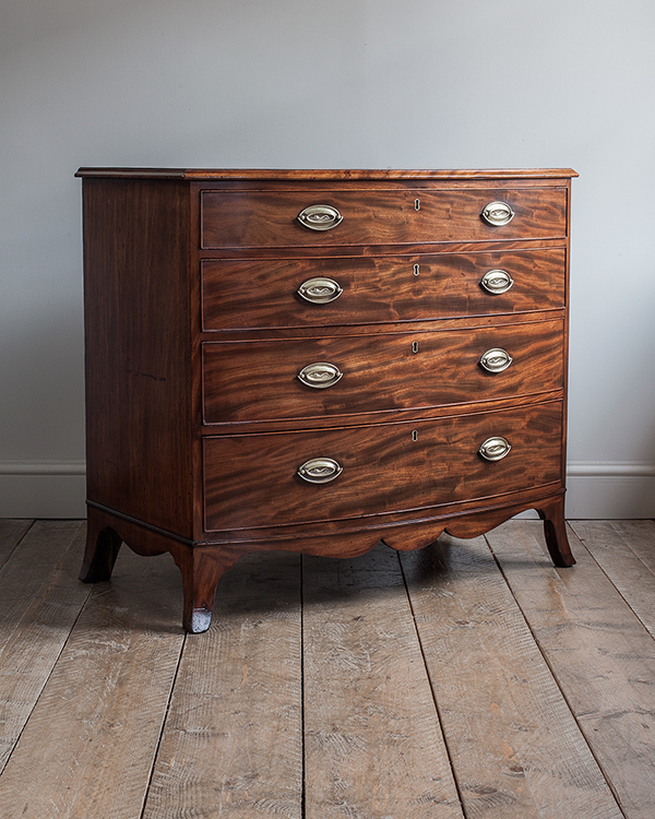 Antique Bowfront Chest of Drawers