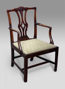 Antique chippendale period arm chair