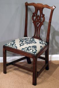 Antique fruitwood dining chair