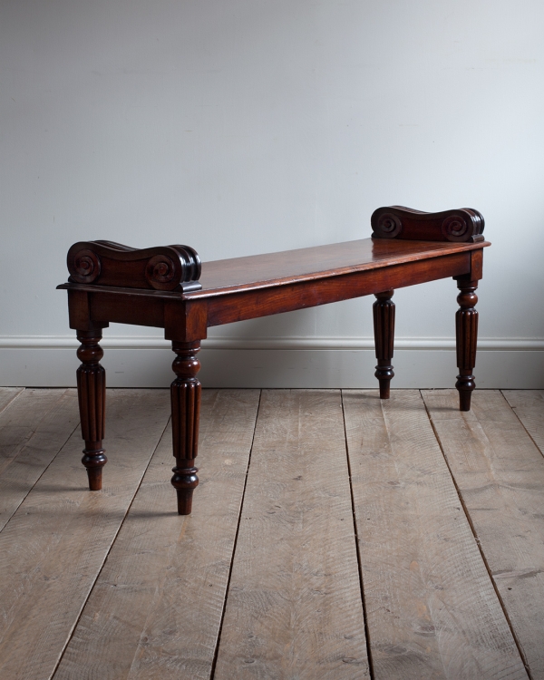 Antique hall bench