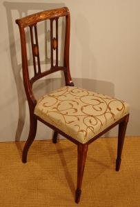 Antique inlaid rosewood chairs
