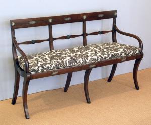 Antique mahogany settee