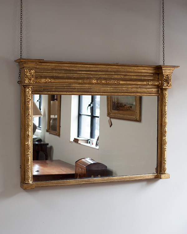 Antique Overmantle Mirror