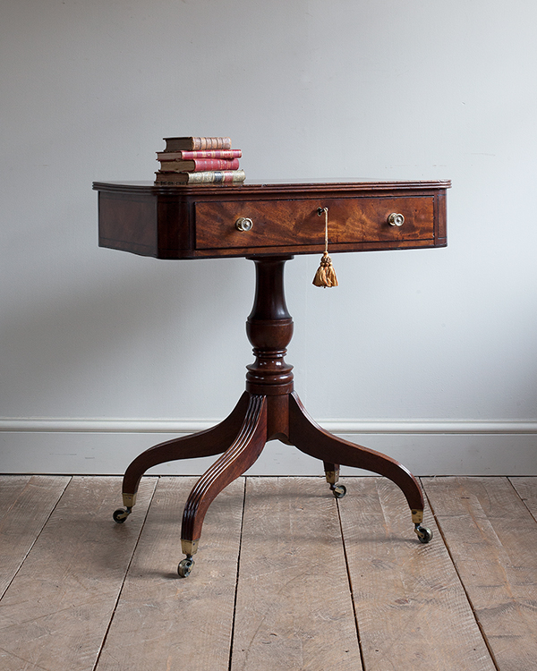 Antique Pedestal Writing Table