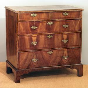 Antique walnut chest of drawers