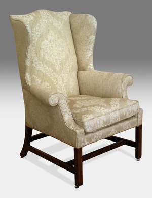 Antique wing arm chair