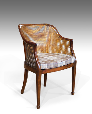 Caned bergère chair