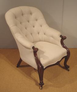 Early Victorian Button Back Armchair