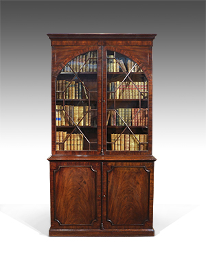 Georgian bookcase cabinet