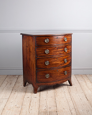 Georgian bowfront chest of drawers