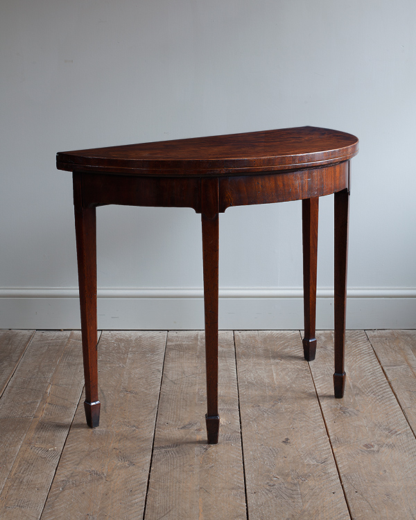 Georgian Demi Lune Card Table