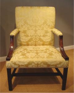 Georgian Gainsborough armchair / Antique mahogany armchair