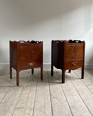 Pair of antique bedside cupboards