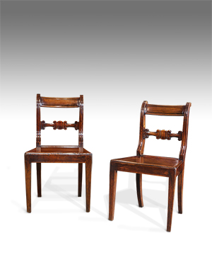 Pair of antique hall chairs
