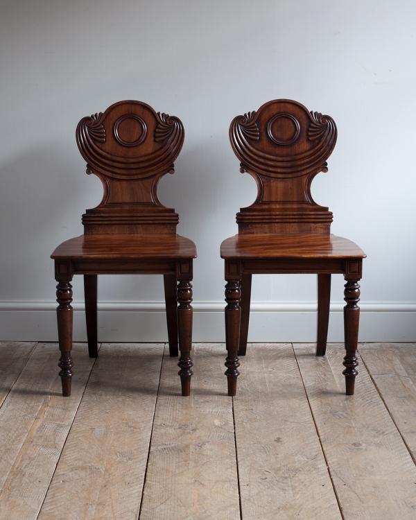 Pair of Antique Hall Chairs