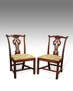 Pair of Chippendale chairs