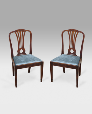 Pair of Georgian dining chairs