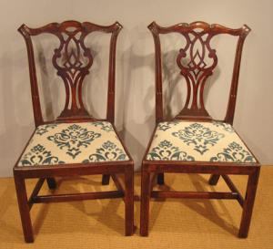 Pair of Georgian elm chairs