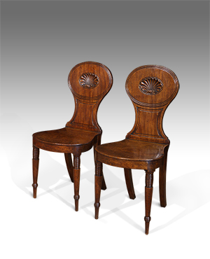 Pair of hall chairs