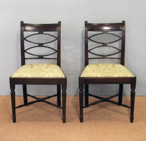 Pair of Regency dining chairs
